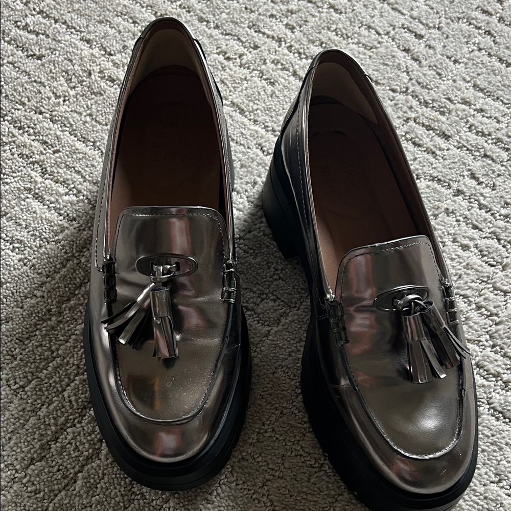 Naturalizer Metallic Loafers with Tassels